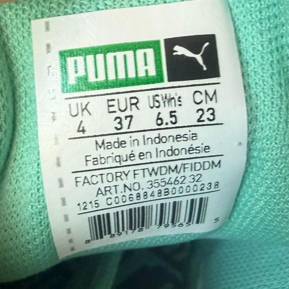 Puma Suede Classic Mint Green Low Top Sneakers Women’s Size 6.5 Casual Shoes - Picture 8 of 8